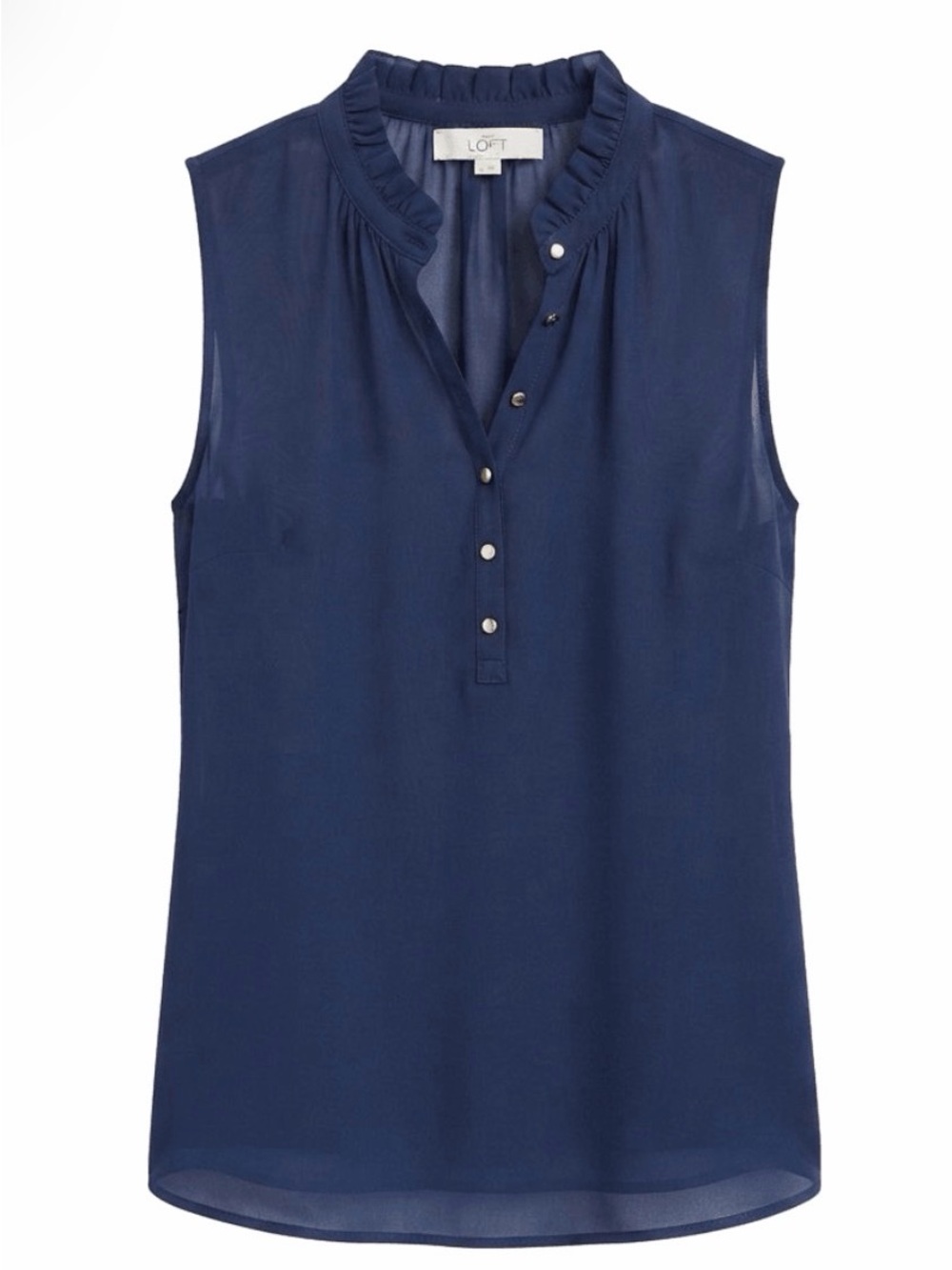Like new loft navy sleeveless blouse
